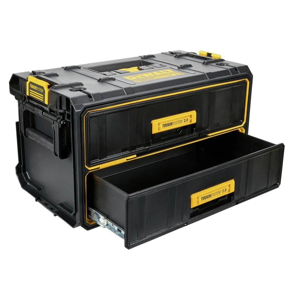 DEWALT ToughSystem 2.0 ball-bearing slides ensure smooth drawer action