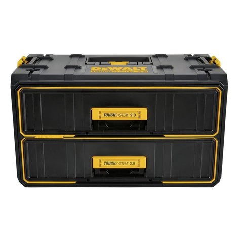 DEWALT ToughSystem 2.0 two-drawer view highlighting deep drawers for bulky tools