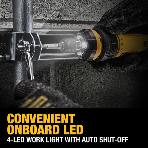 DEWALT USB-C rechargeable battery keeps you moving with fast top-ups.