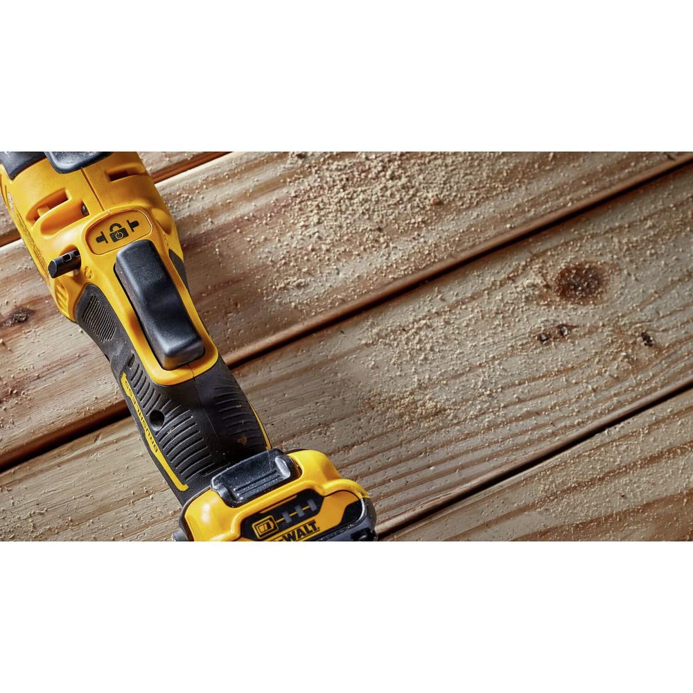 DEWALT XTREME 12V MAX trimming wood and floorboards with smooth results