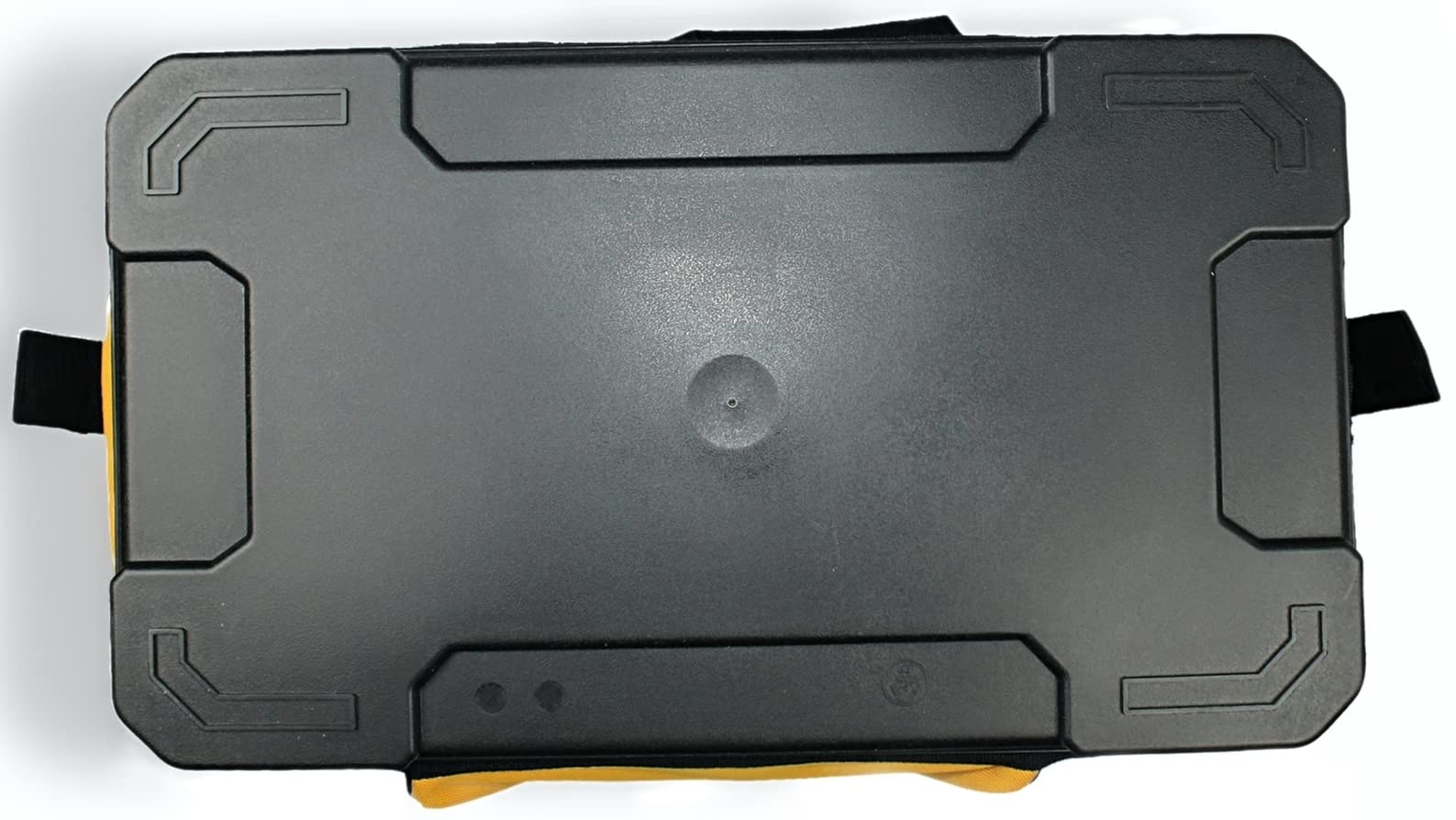 DEWALT N712935 tool bag bottom view emphasizes rugged nylon construction