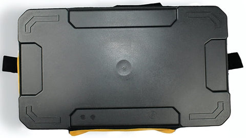 DEWALT N712935 tool bag bottom view emphasizes rugged nylon construction