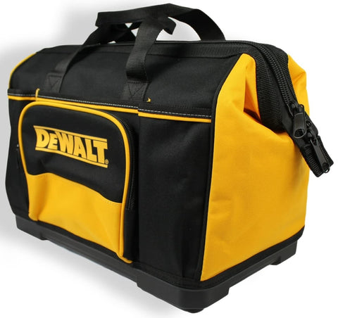 DEWALT N712935 tool bag front view with high-visibility yellow design