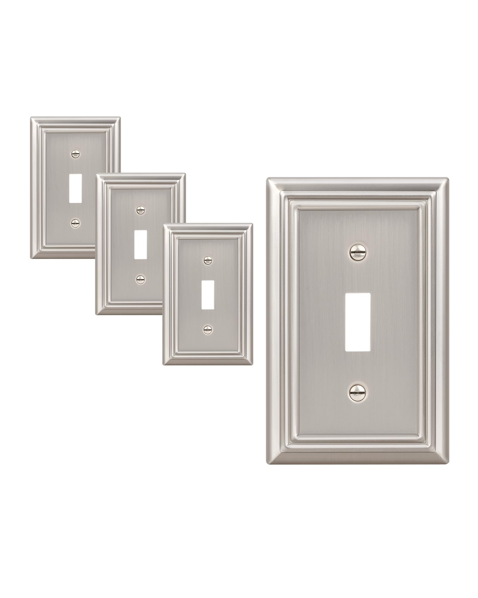 DEWENWILS 4-pack metal wall plate with toggle switch cover for lasting durability
