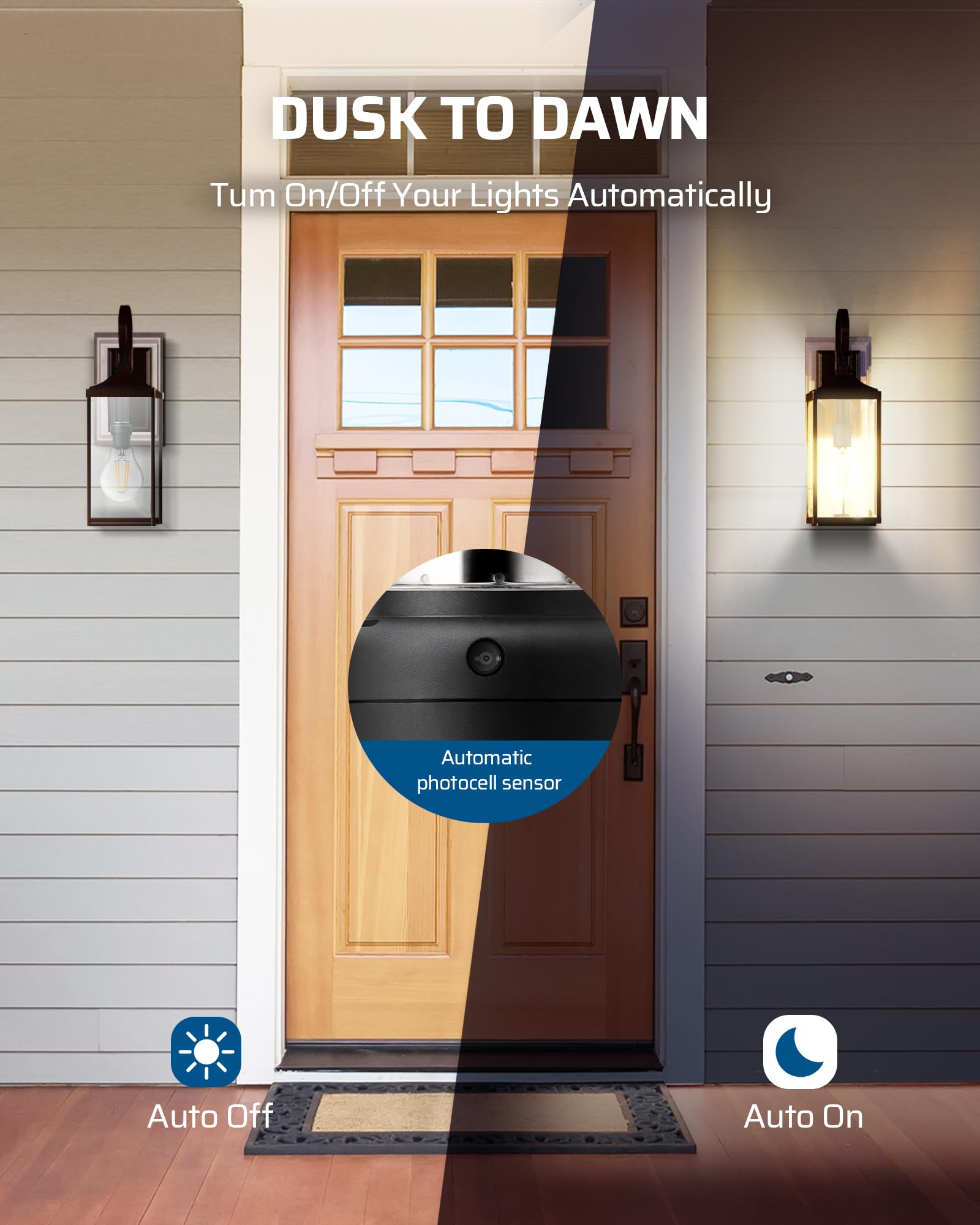 DEWENWILS light socket E26/E27 base—simple, tool-free installation.
