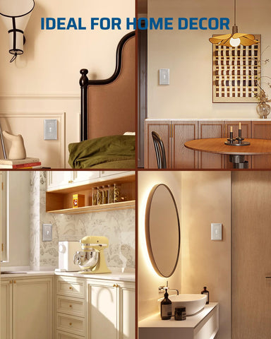 DEWENWILS easy-install wall plate with included screws for quick setup