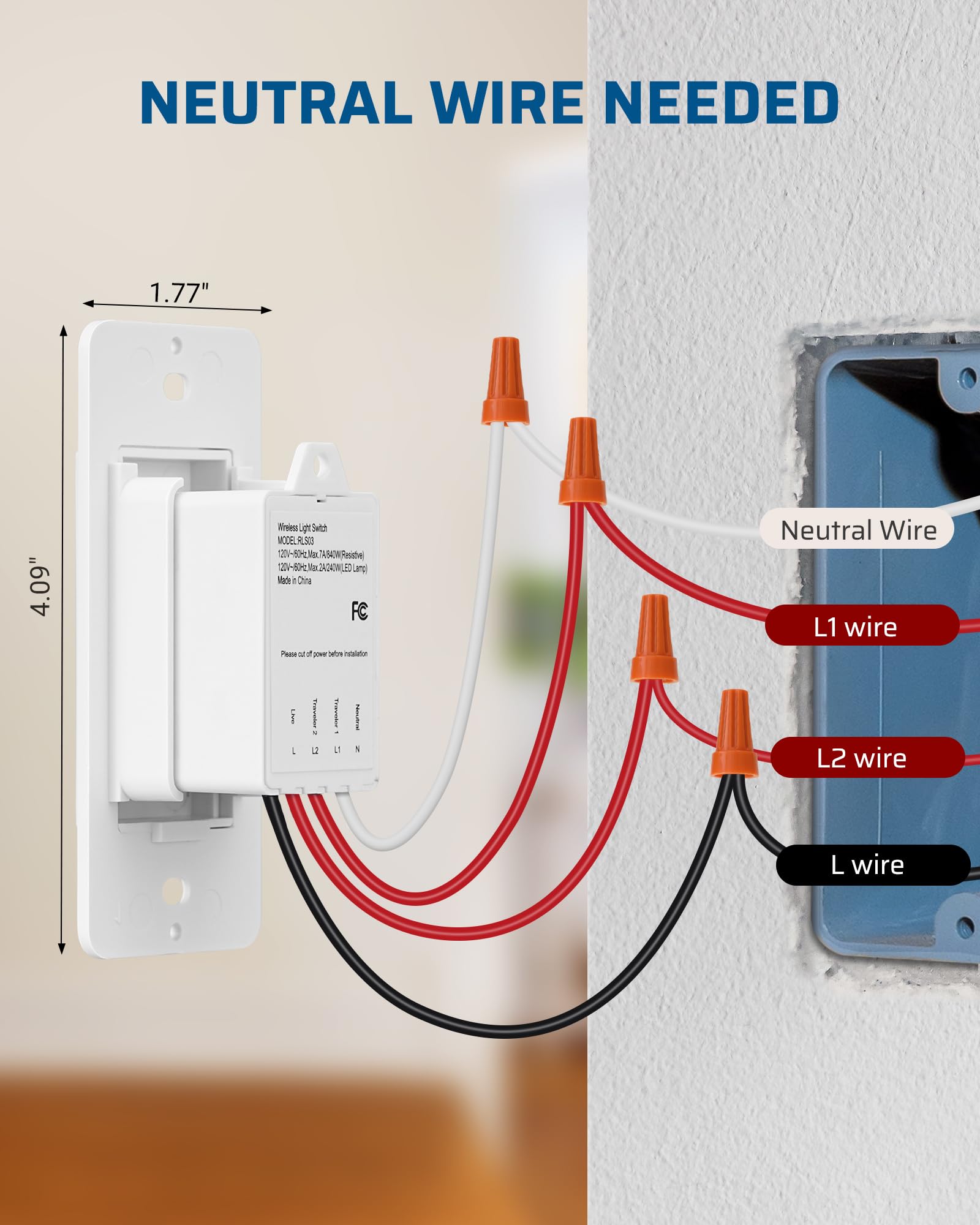 DEWENWILS 100ft RF range delivers reliable wireless control through walls