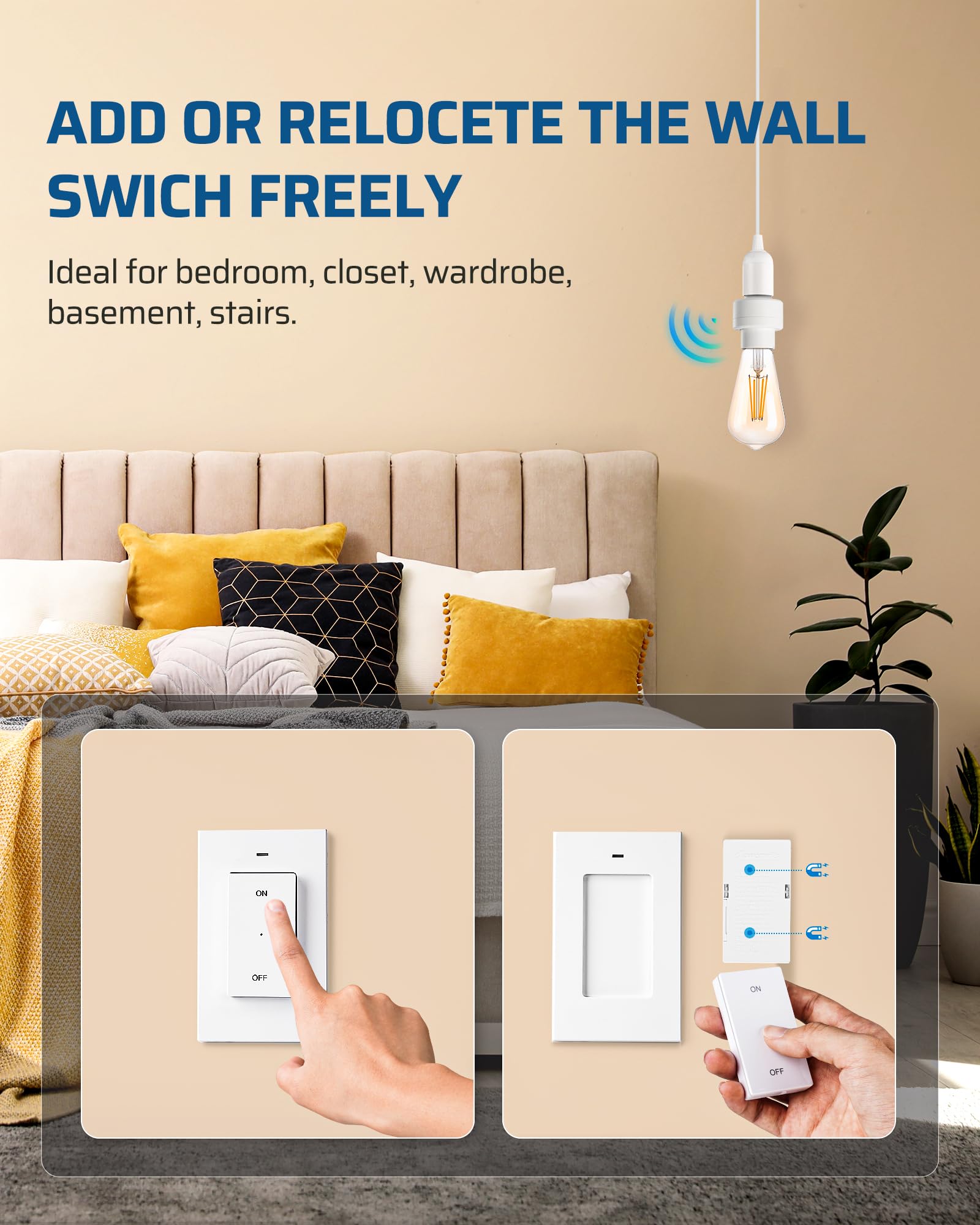 DEWENWILS 100ft RF range lets you control porch lights through walls
