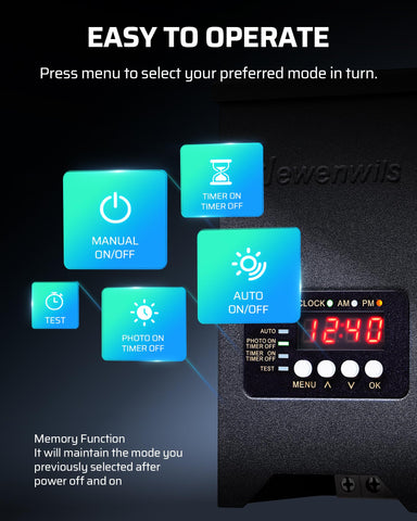 DEWENWILS dusk-to-dawn sensor provides automatic on off for outdoor lights