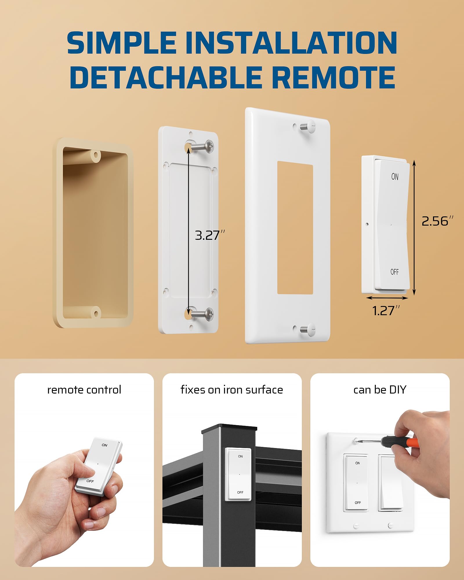 DEWENWILS 1875W capacity supports lamps and small appliances safely.