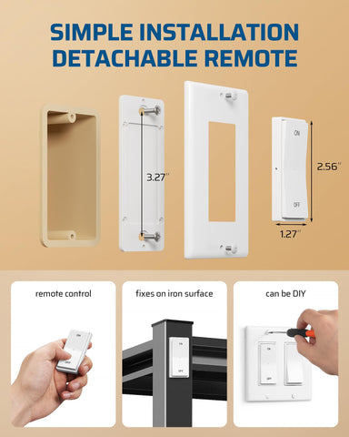 DEWENWILS 1875W capacity supports lamps and small appliances safely.