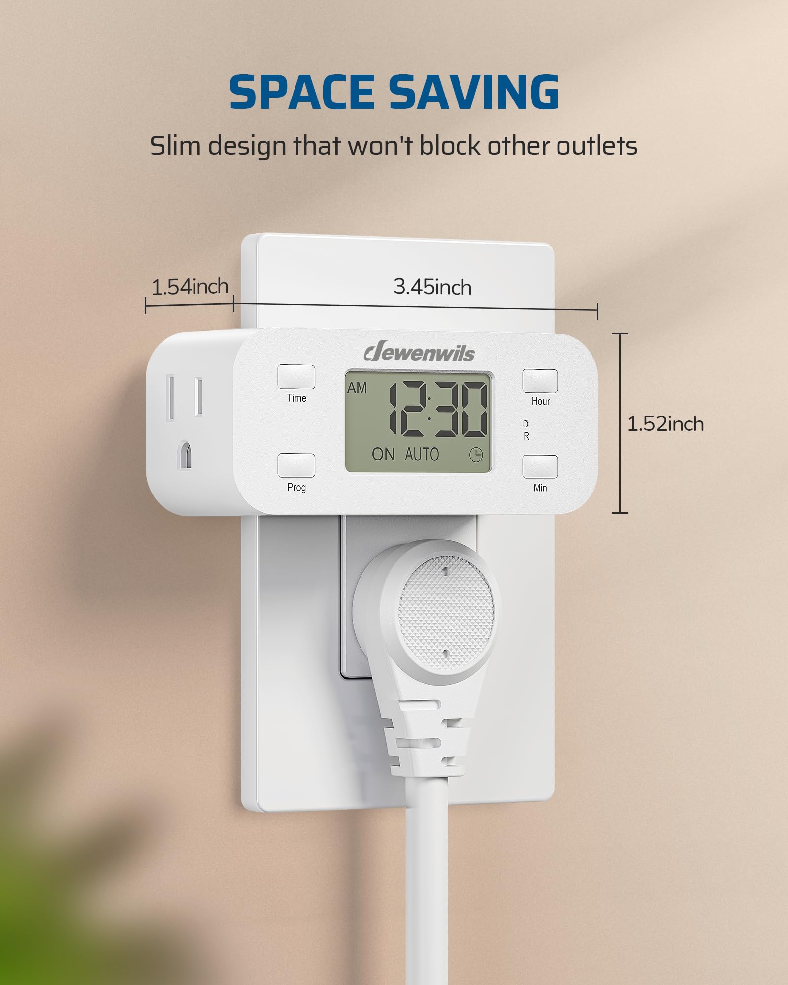 DEWENWILS two-pack timer set for convenient automation of lamps and devices.