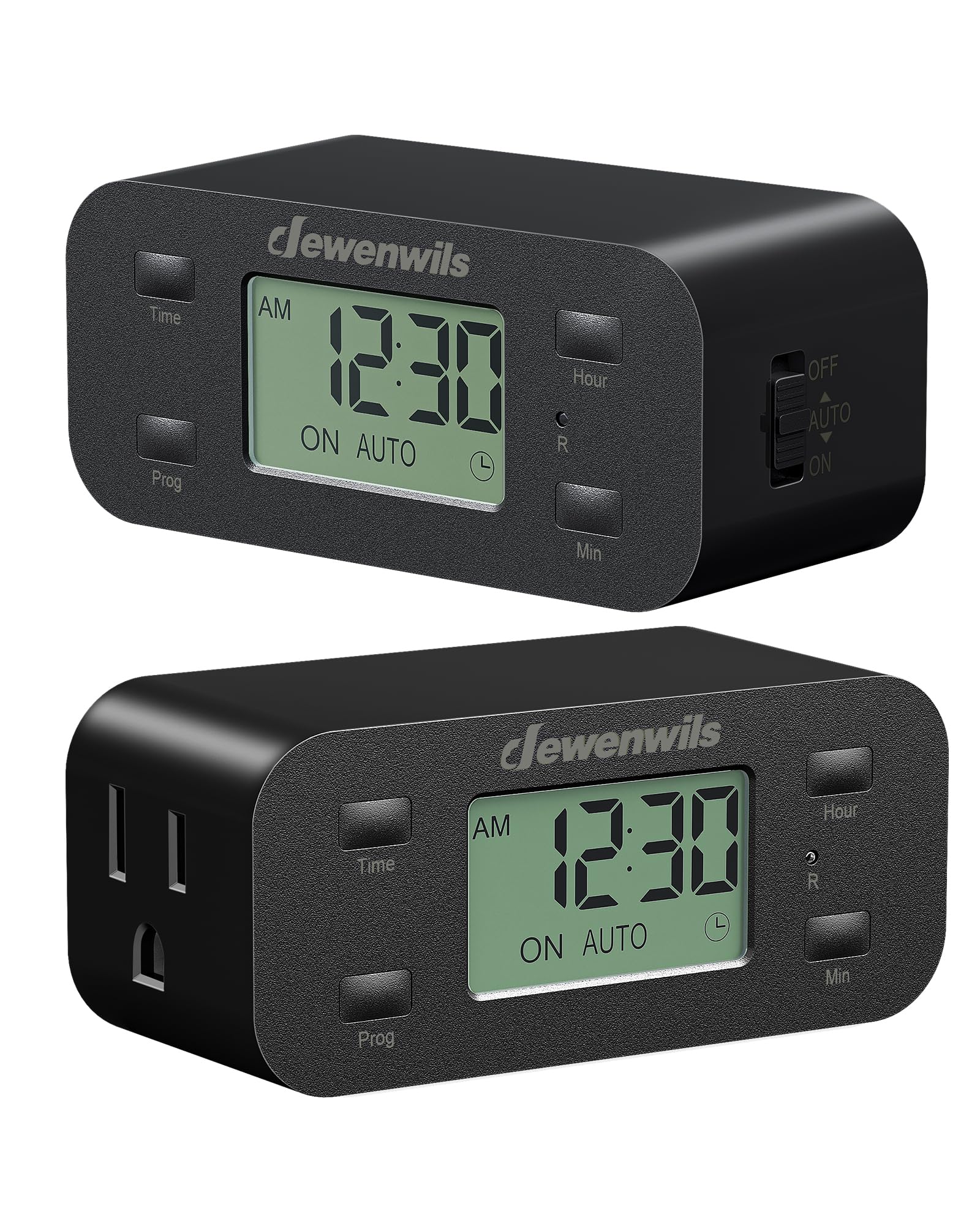 DEWENWILS 24-hour programmable timer outlet with 1 grounded outlet for reliable lamp scheduling