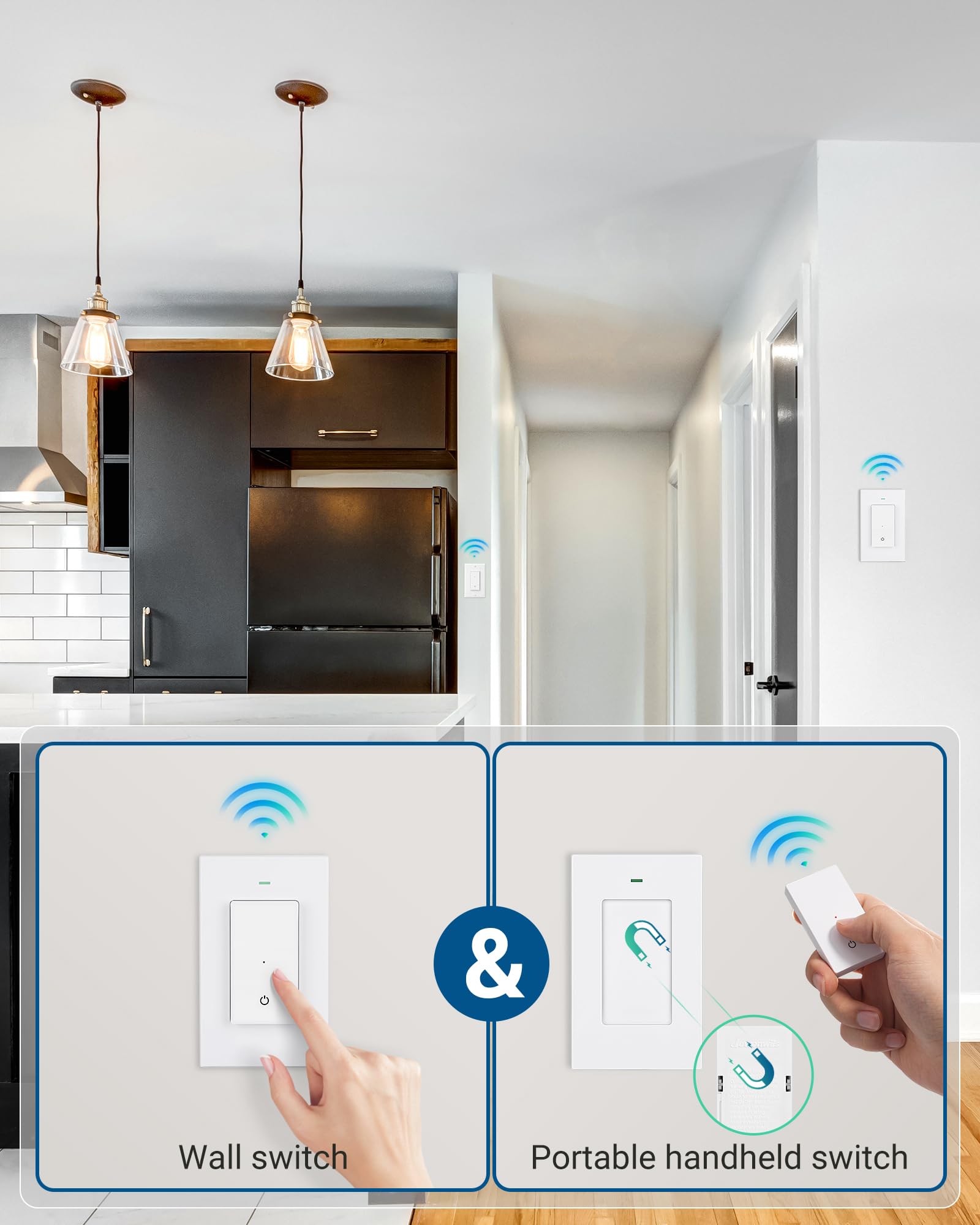 DEWENWILS supports 3-way and 4-way wiring for flexible configurations