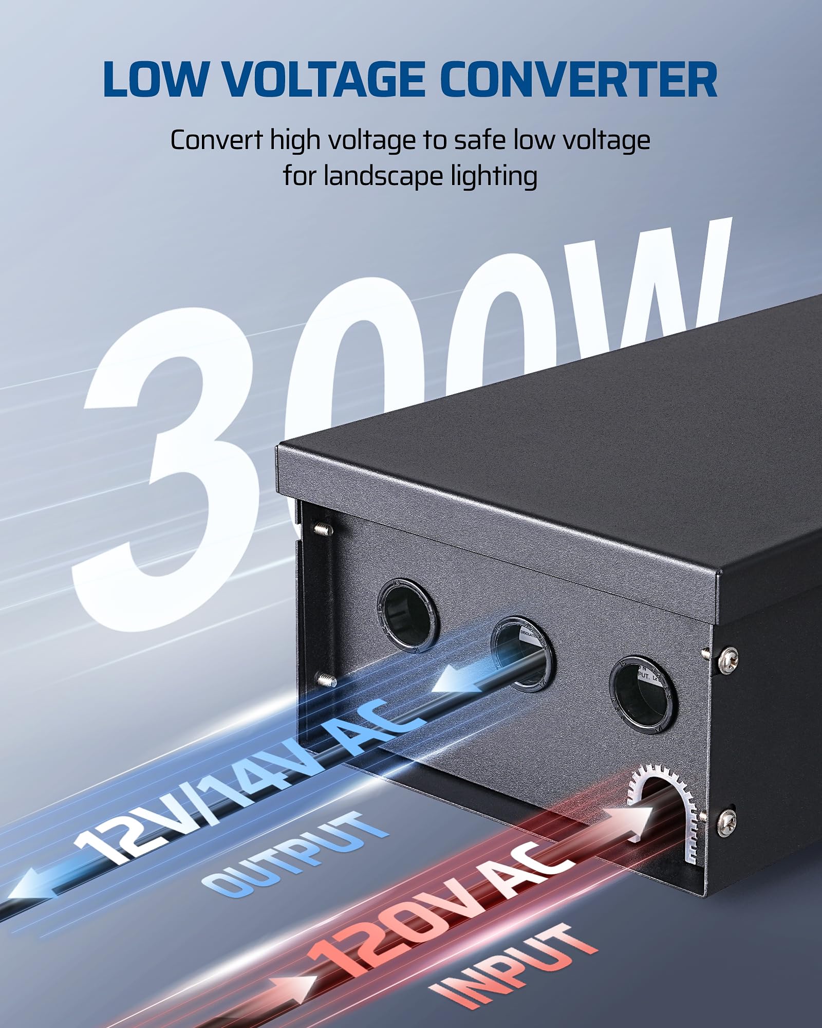 DEWENWILS three-zone output ports for separate landscape lighting areas
