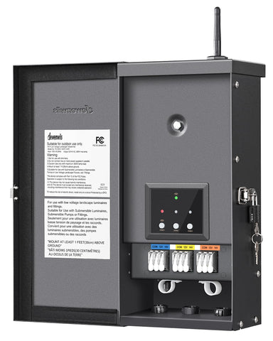 DEWENWILS 300W transformer front view showing outdoor lighting power