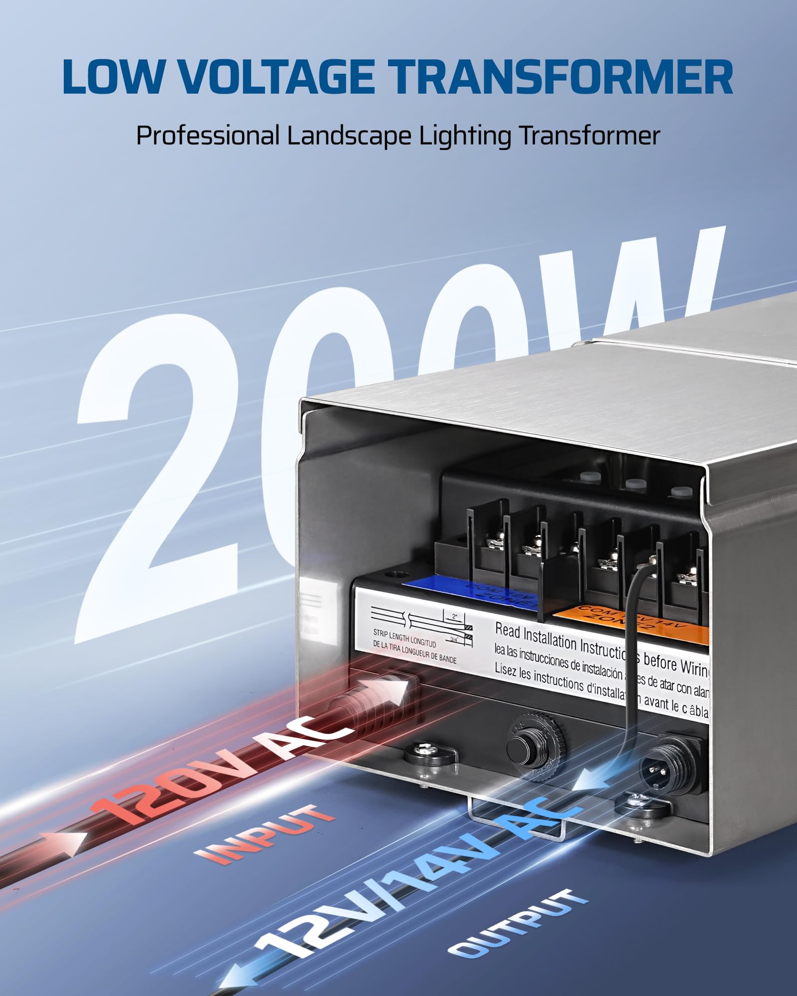 Easy 4-channel installation for multi-zone landscape lighting with DEWENWILS transformer