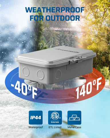 DEWENWILS 40A rating label highlighting heavy-duty performance