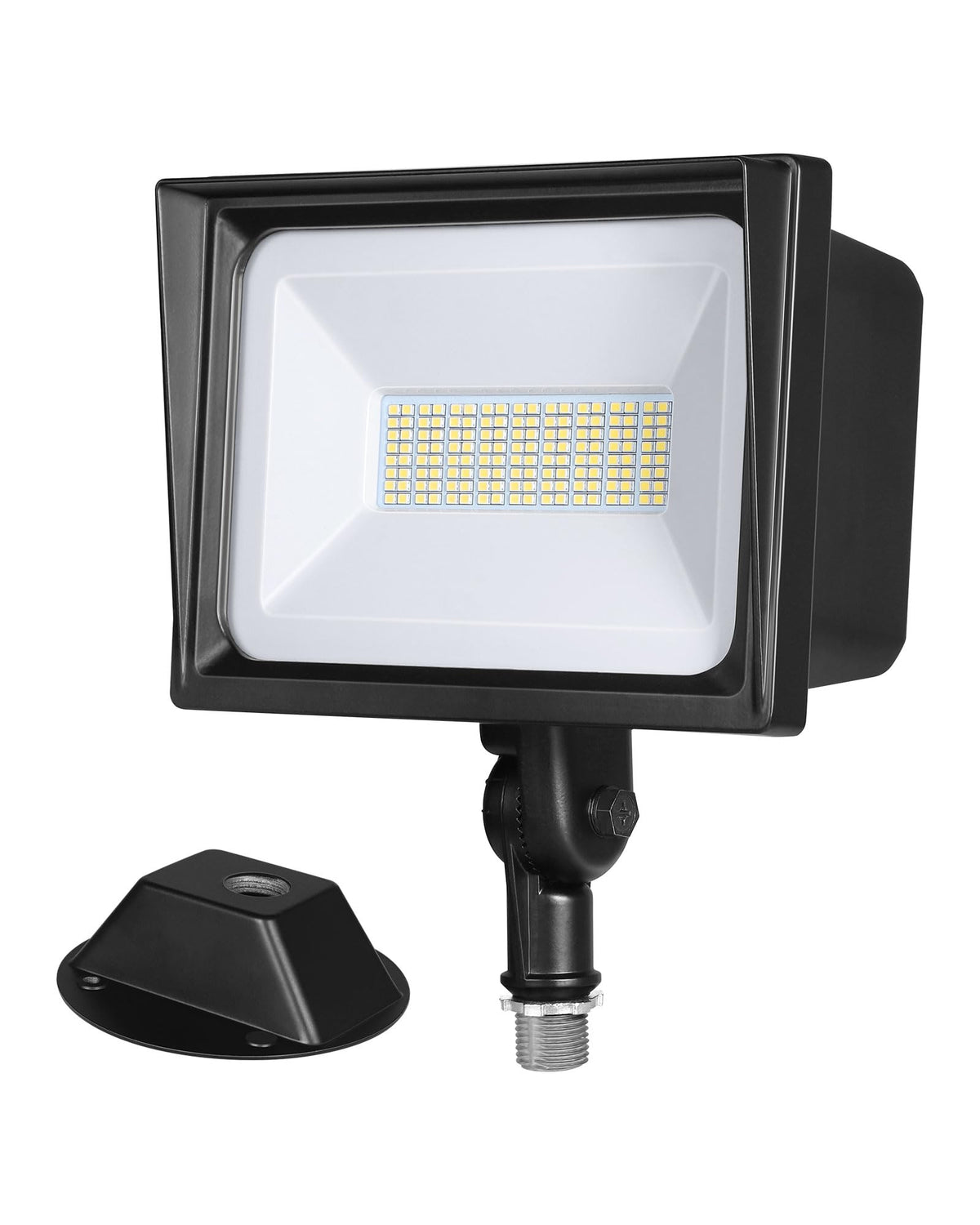 DEWENWILS 65W flood light with knuckle mount for versatile outdoor installation.