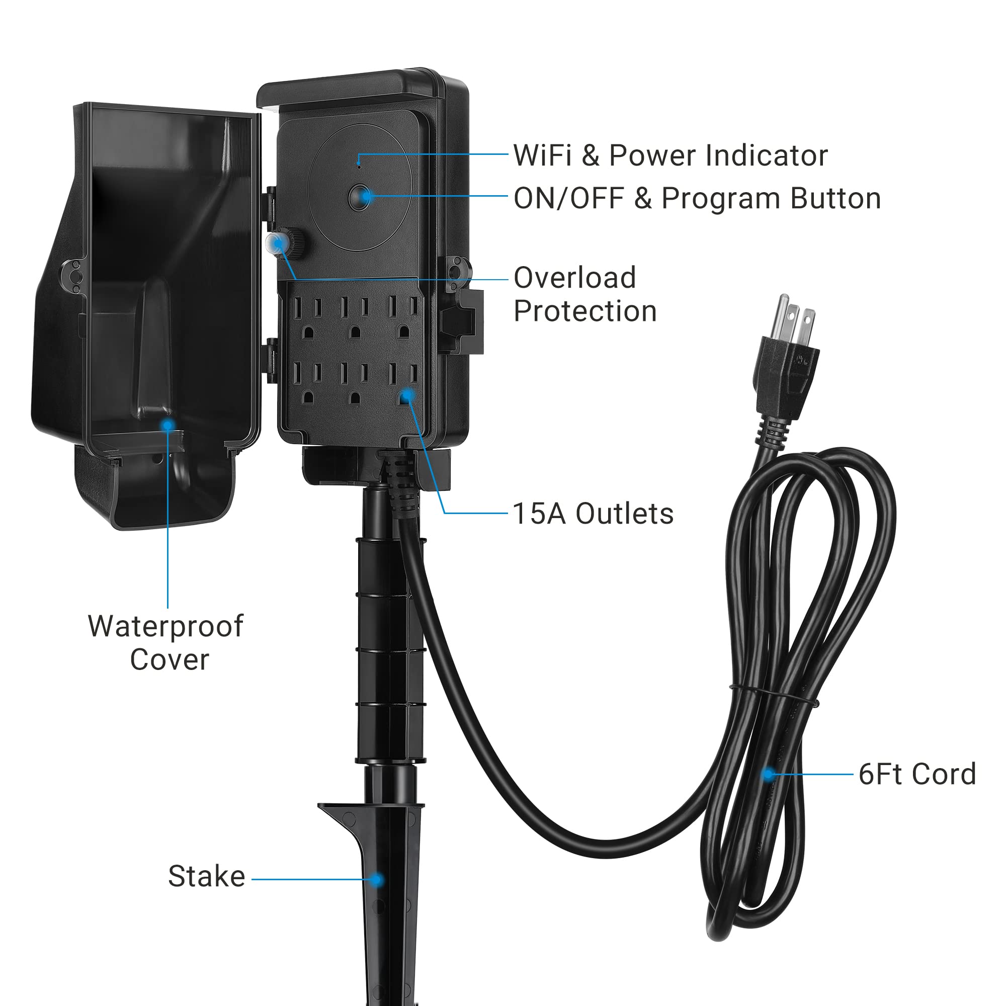 DEWENWILS compatibility with Alexa or Google Assistant for hands-free control.