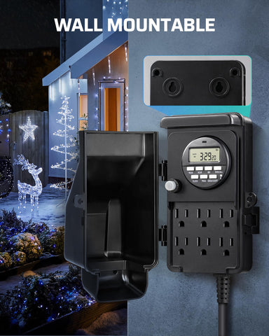 Backup battery preserves timer settings during power outages for up to three months.