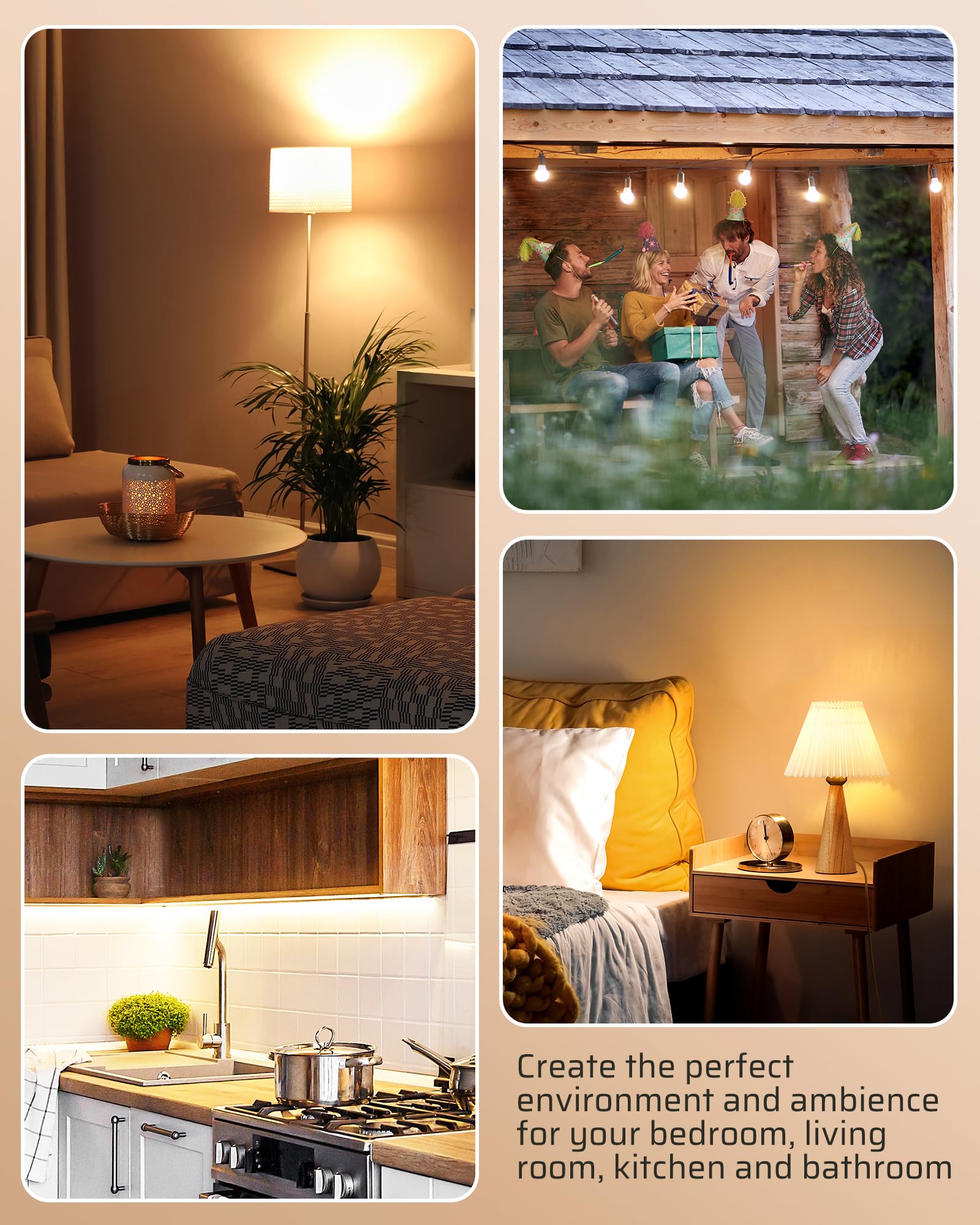 DEWENWILS bedside lamp dimmer provides convenient night lighting control.