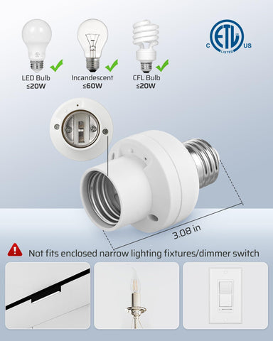 DEWENWILS remote-controlled socket ideal for closet lighting