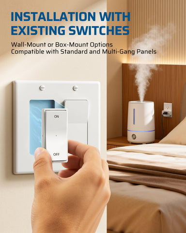 DEWENWILS compact plug-in design saves outlet space and fits adjacent sockets.