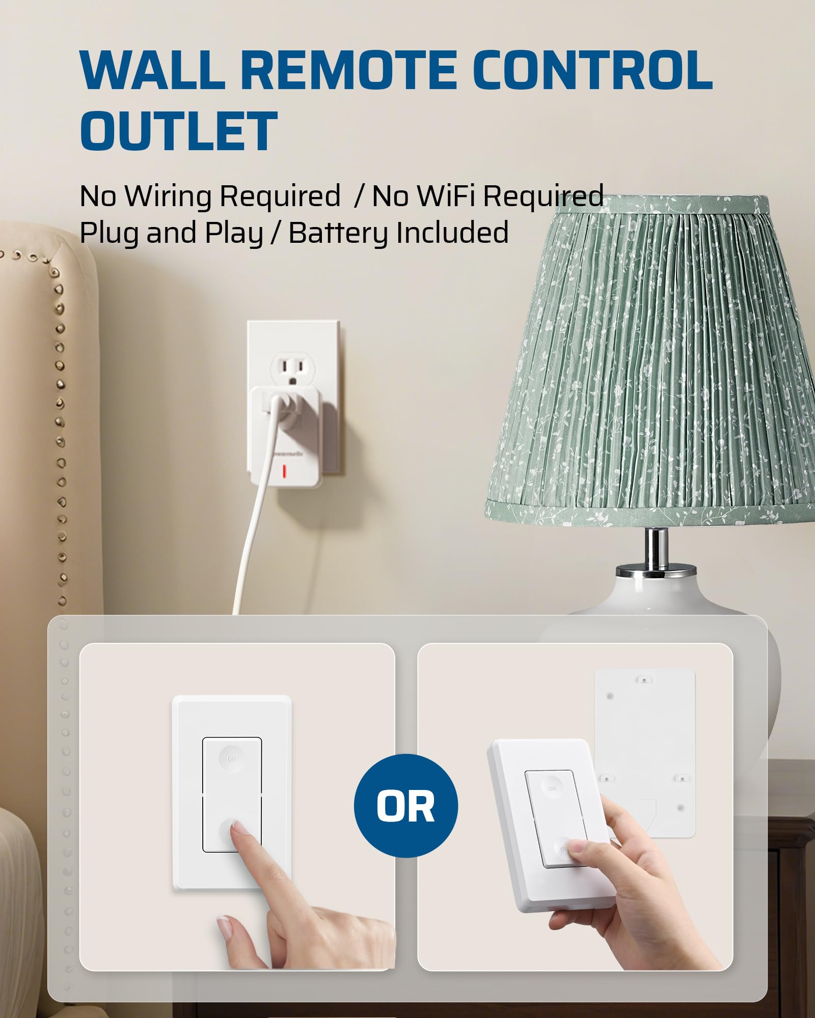 DEWENWILS detachable wall switch mounted by staircase for easy access