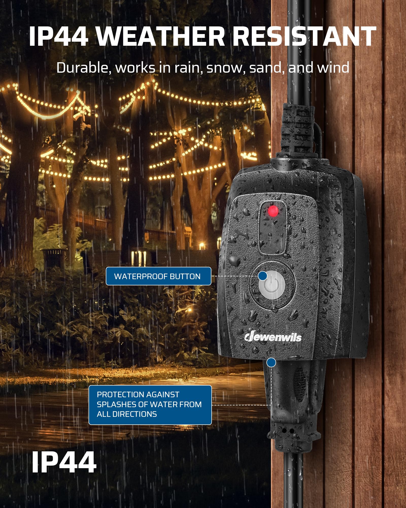 DEWENWILS dimmer works with dimmable LED and tungsten bulbs