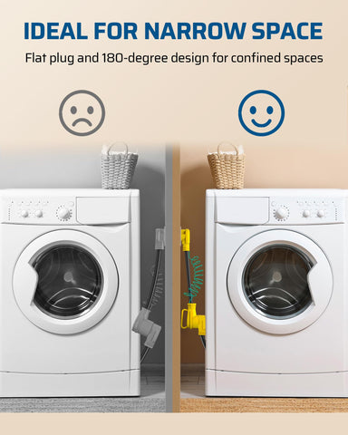 DEWENWILS right-angle design aids installation in narrow spaces.