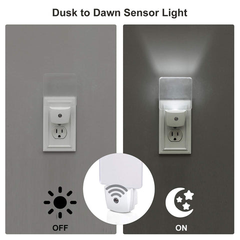 DEWENWILS dusk-to-dawn sensor activates automatically when lighting dims.
