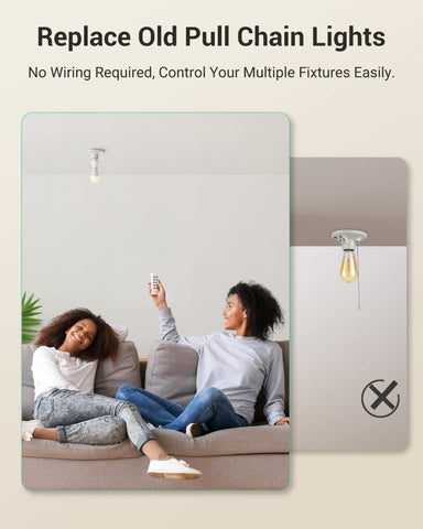 DEWENWILS E26/E27 base compatibility for quick wireless upgrade