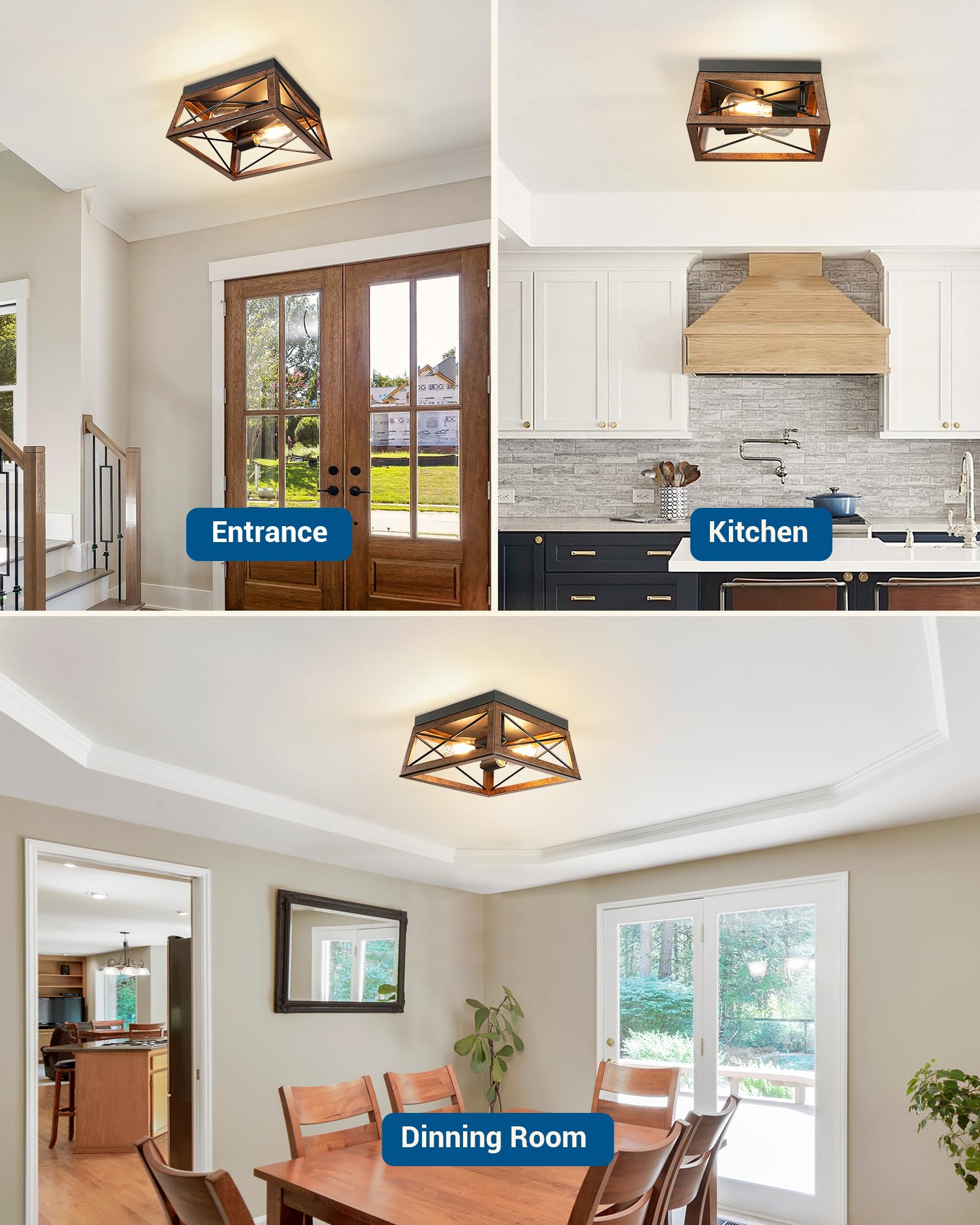 DEWENWILS quick-install ceiling light for DIY setups
