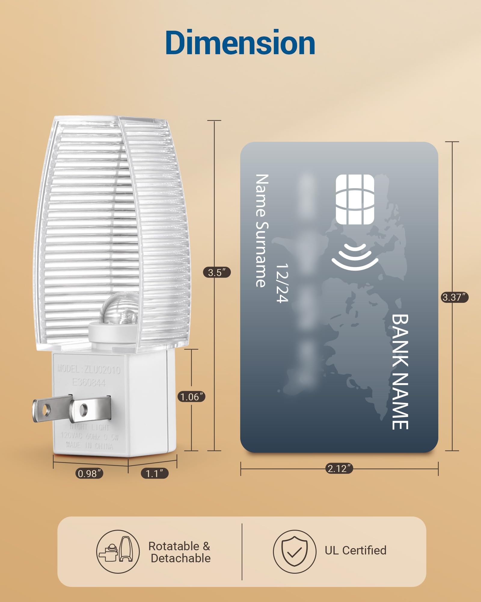 DEWENWILS energy-efficient LED night light saves energy