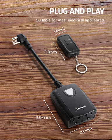 DEWENWILS expandable multi-outlet setup supports multiple devices without interference