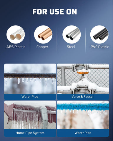 DEWENWILS flat heat trace supports easy straight or spiral installation.