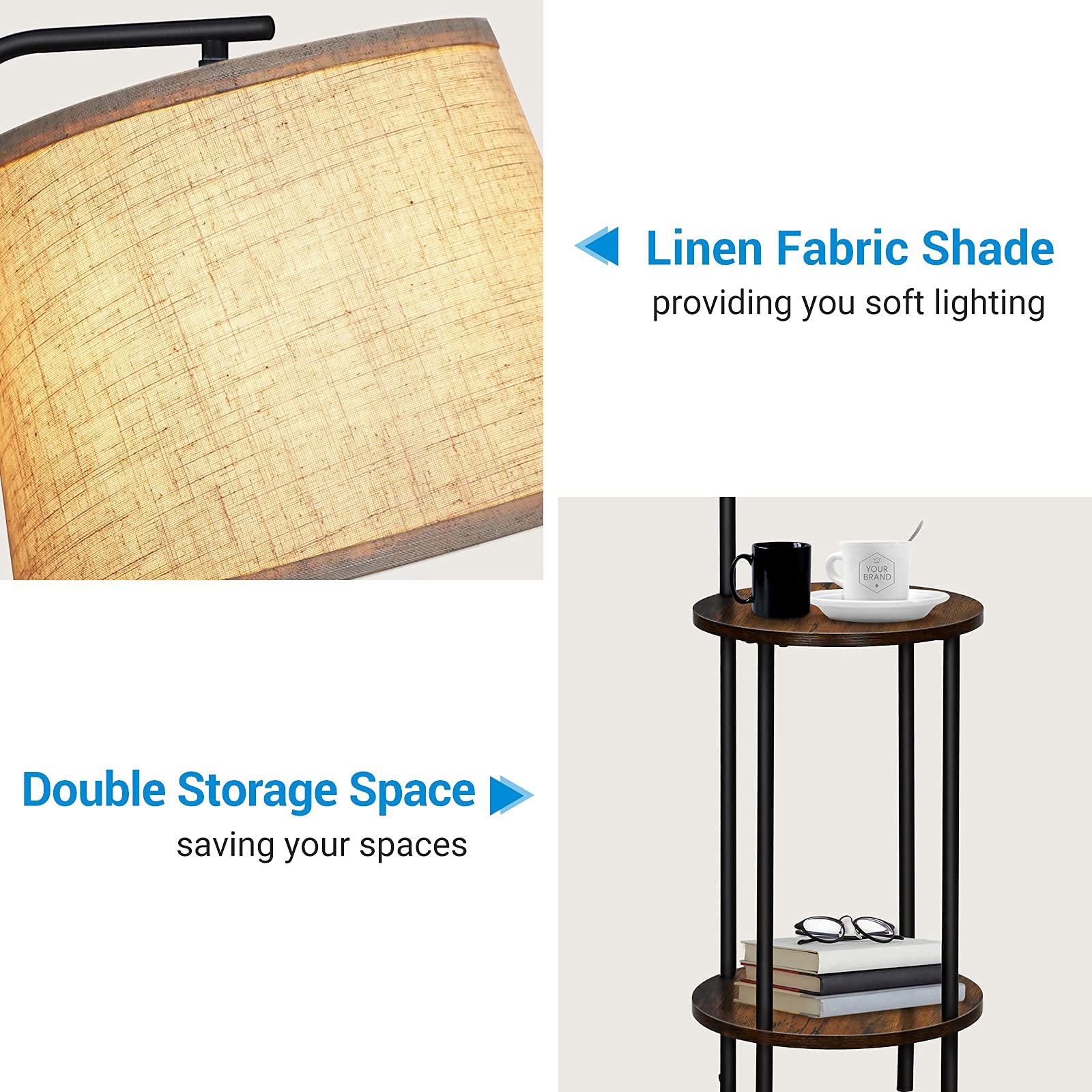 DEWENWILS floor lamp foot switch provides convenient on/off control