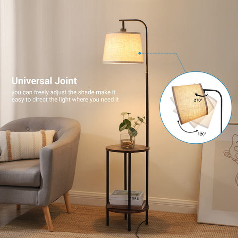 DEWENWILS linen lampshade softens light for cozy reading corners