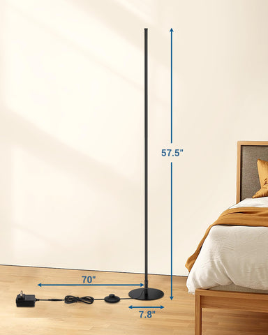 DEWENWILS floor lamp slim tall design fits beside a couch