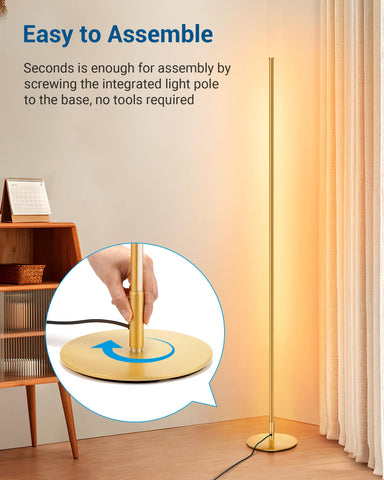 DEWENWILS slim tall design adds modern style in gold.