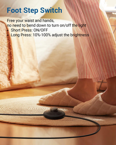 DEWENWILS sturdy base keeps the gold floor lamp steady.
