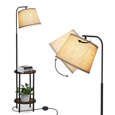 DEWENWILS floor lamp with end table shows space saving design for living rooms