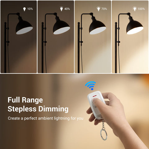 DEWENWILS grounded outlet supports dimmable LED and tungsten bulbs
