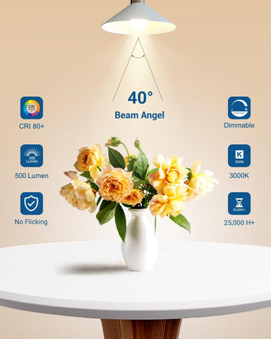 DEWENWILS 500lm output provides bright yet soft illumination for range hood and track lighting.