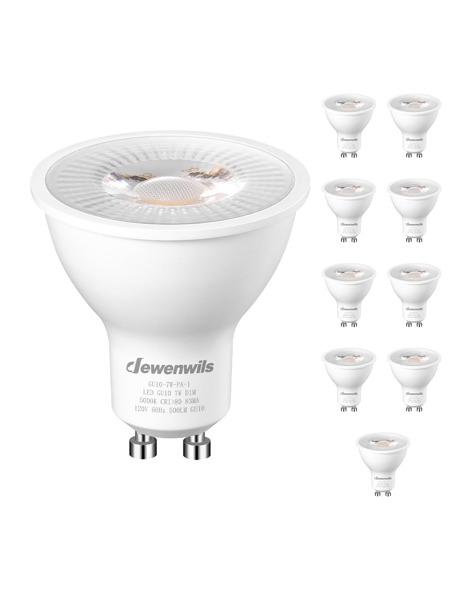 DEWENWILS GU10 dimmable bulb in kitchen track lighting with smooth brightness control.