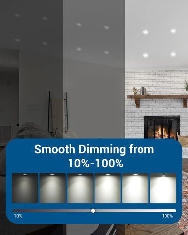 DEWENWILS GU10 dimmable bulbs in living room for bright daylight ambiance.