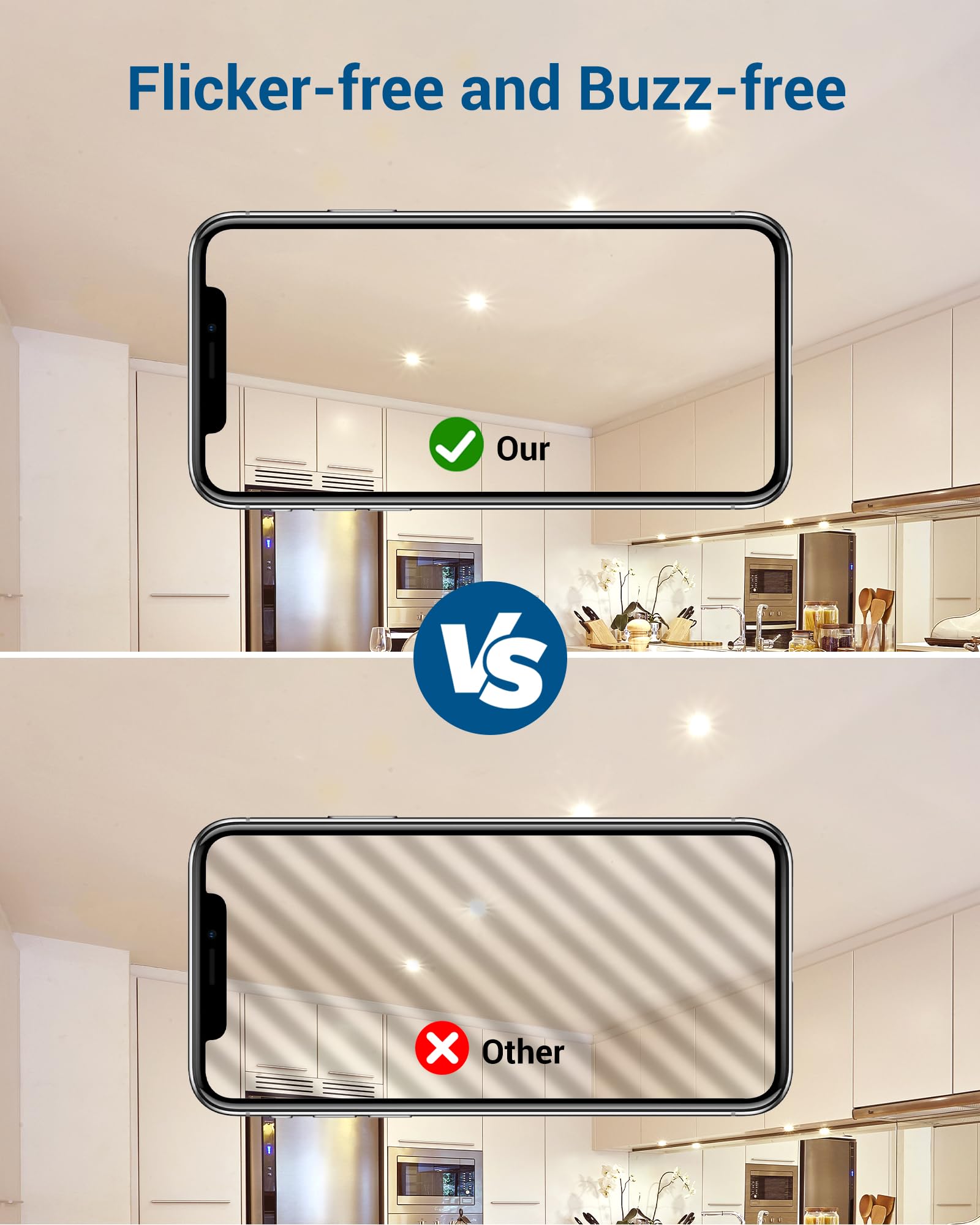 DEWENWILS energy-efficient 7W bulb lowers energy use without glare in workspaces.