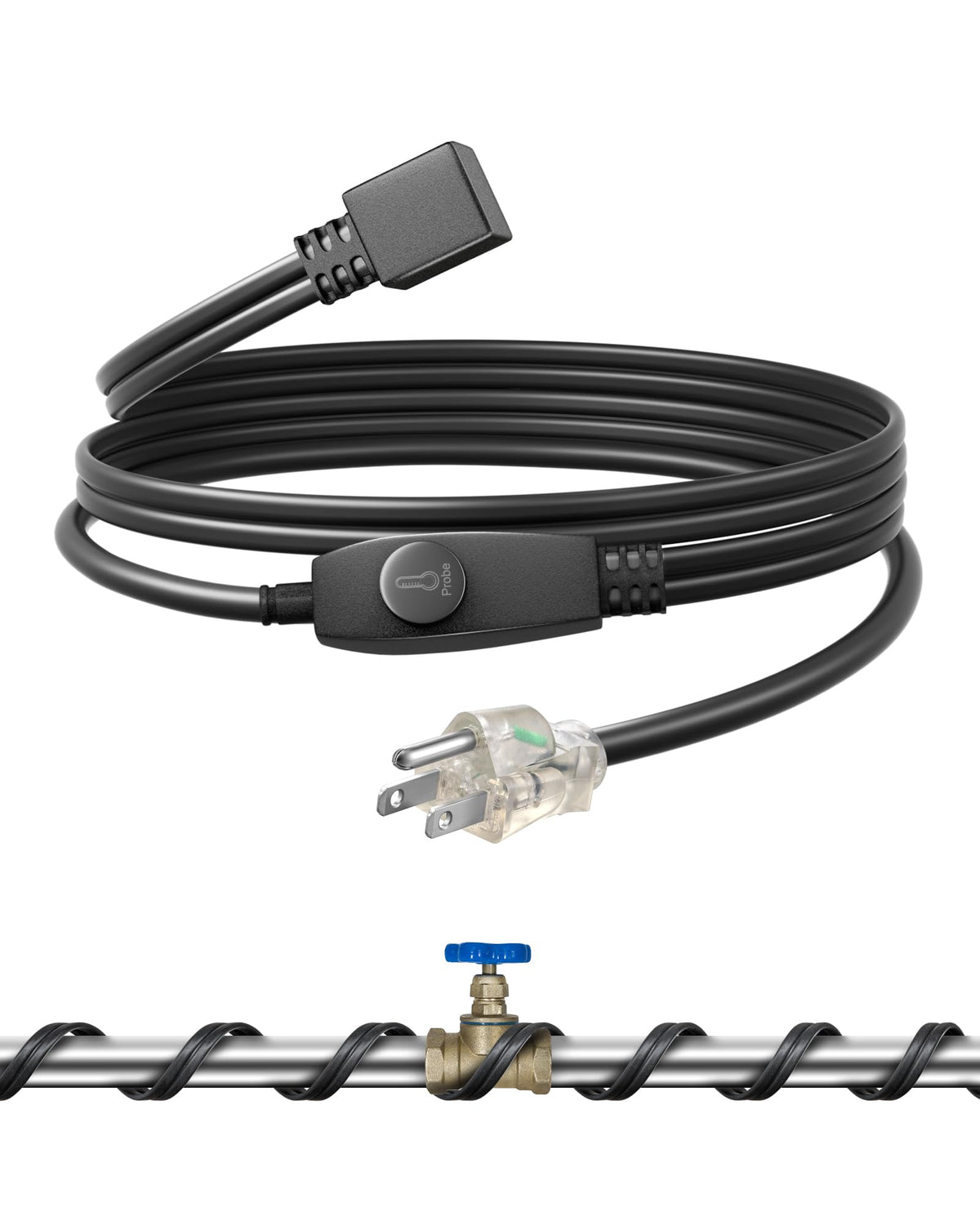 DEWENWILS heat cable for pipes provides reliable freeze protection for outdoor water lines.