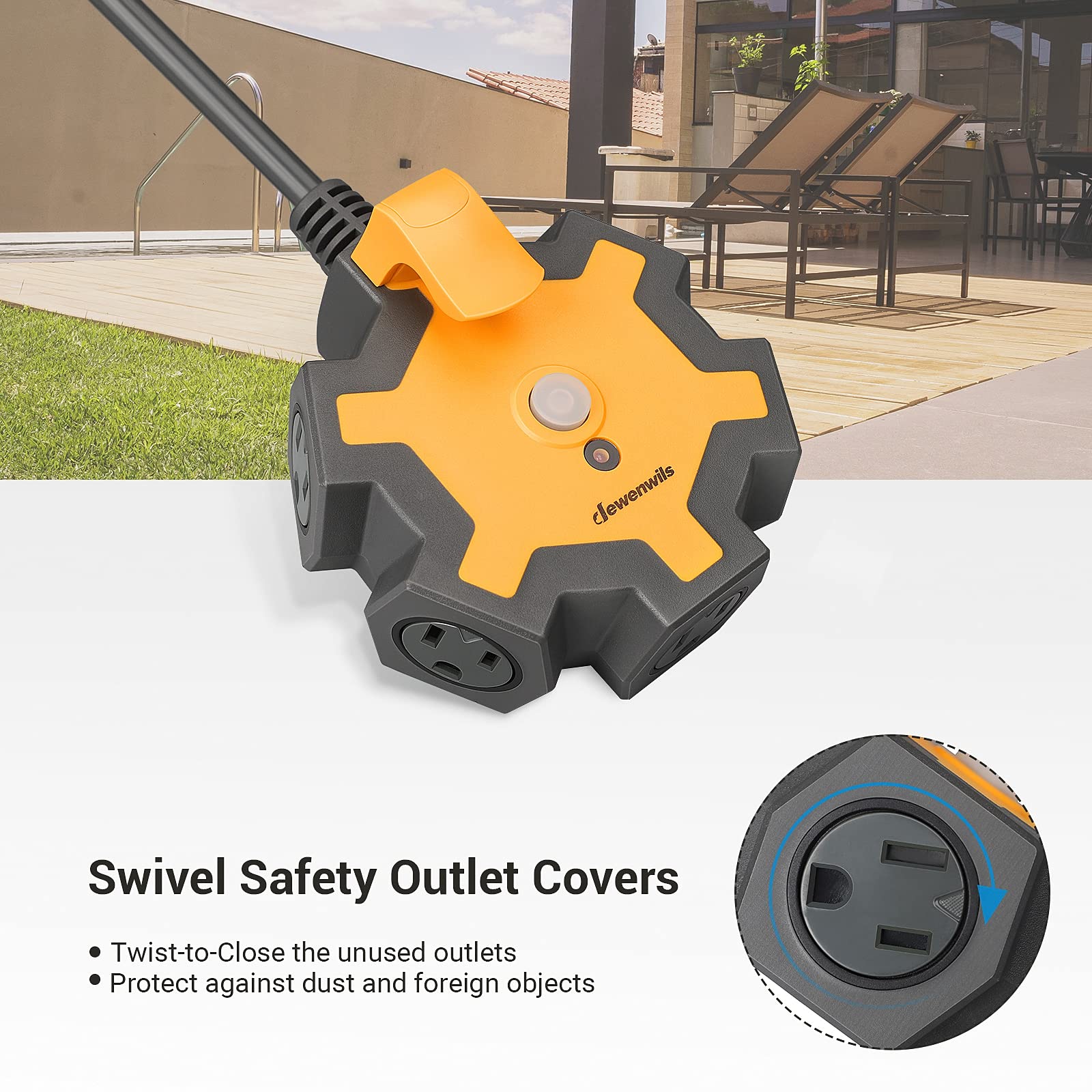 DEWENWILS heavy-duty rugged body withstands tough environments.